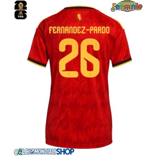 Maglie da calcio Belgio Matias Fernandez-Pardo #26 Prima Maglia Femminile Mondiali 2026  Manica Corta